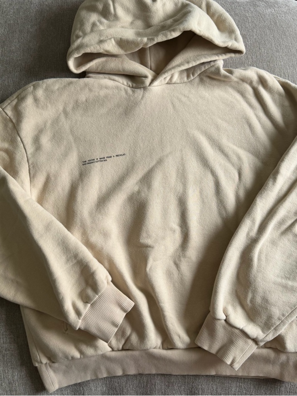 Pangaia Cream Logo Hoodie